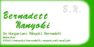 bernadett manyoki business card